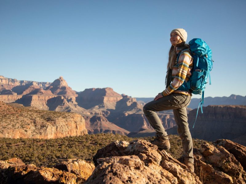 Student hikes at the Grand Canyon National Park.