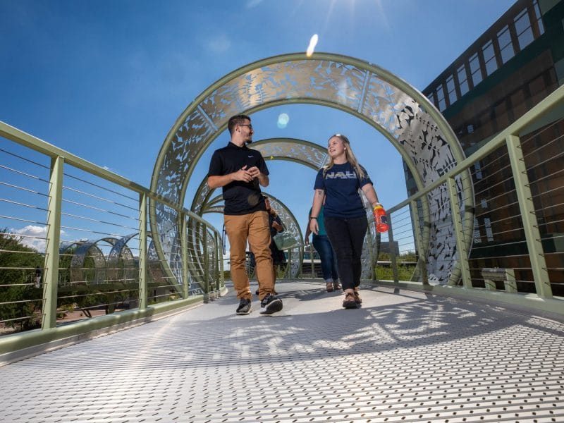 Students walking at Chandler-Gilbert Community College.