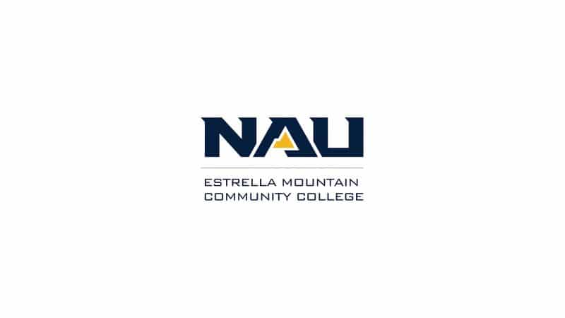 N A U Estrella Mountain Community College logo.