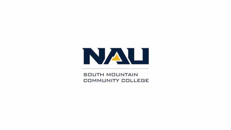 N A U South Mountain Community College logo.