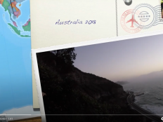 A postcard of Australia and the coastline.