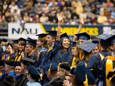 nau students celebrate at graduation